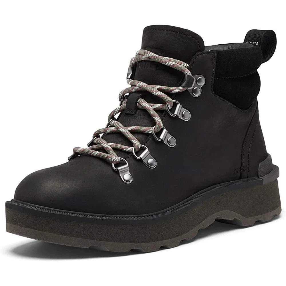 Sorel‎ Hi-Line Black Waterproof Suede Hiker Boots Women Size 6 NEW